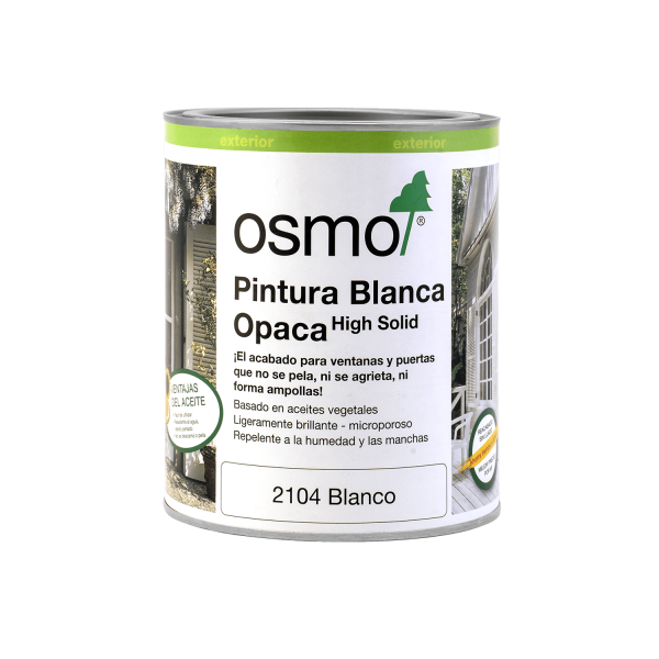 Pintura Blanca Opaca para maderas de exterior de OSMO